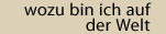 Wozu bin ich auf der Welt